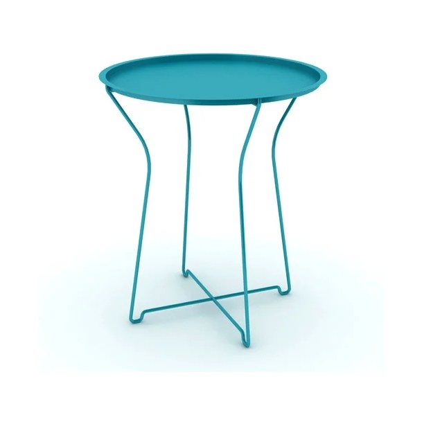 The teal portable side table