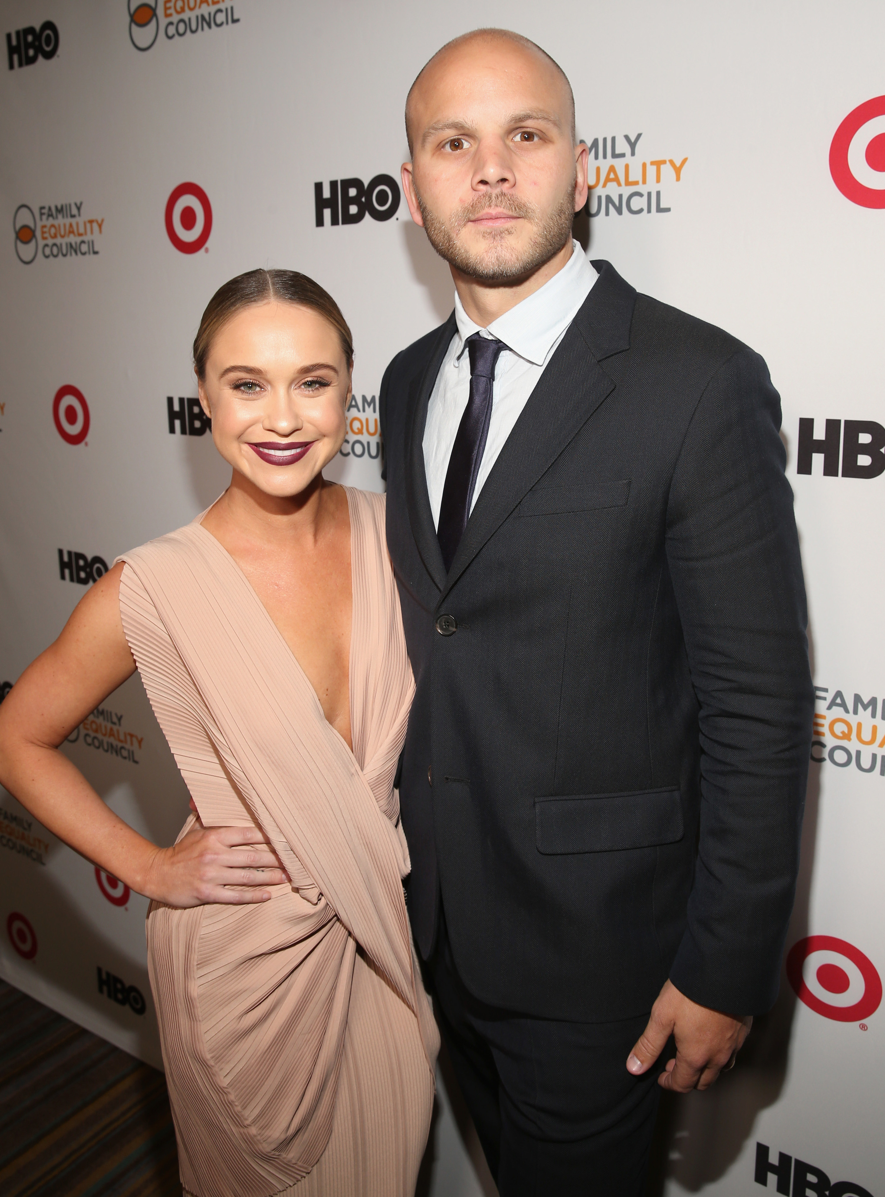 Becca Tobin and Zach Martin arrive at the Family Equality Council&#x27;s Impact Awards on March 11, 2017