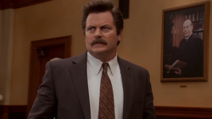 Ron Swanson in City Hall in &quot;Parks and Recreation&quot;