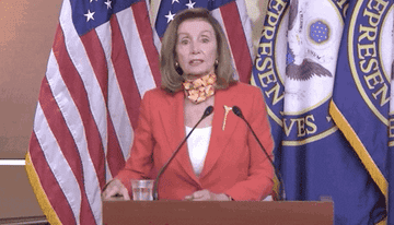 Nancy Pelosi saying, &quot;You are in the United States of America. It&#x27;s a democracy.&quot;