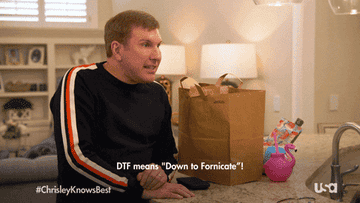 Man saying &quot;DTF means down to fornicate&quot;