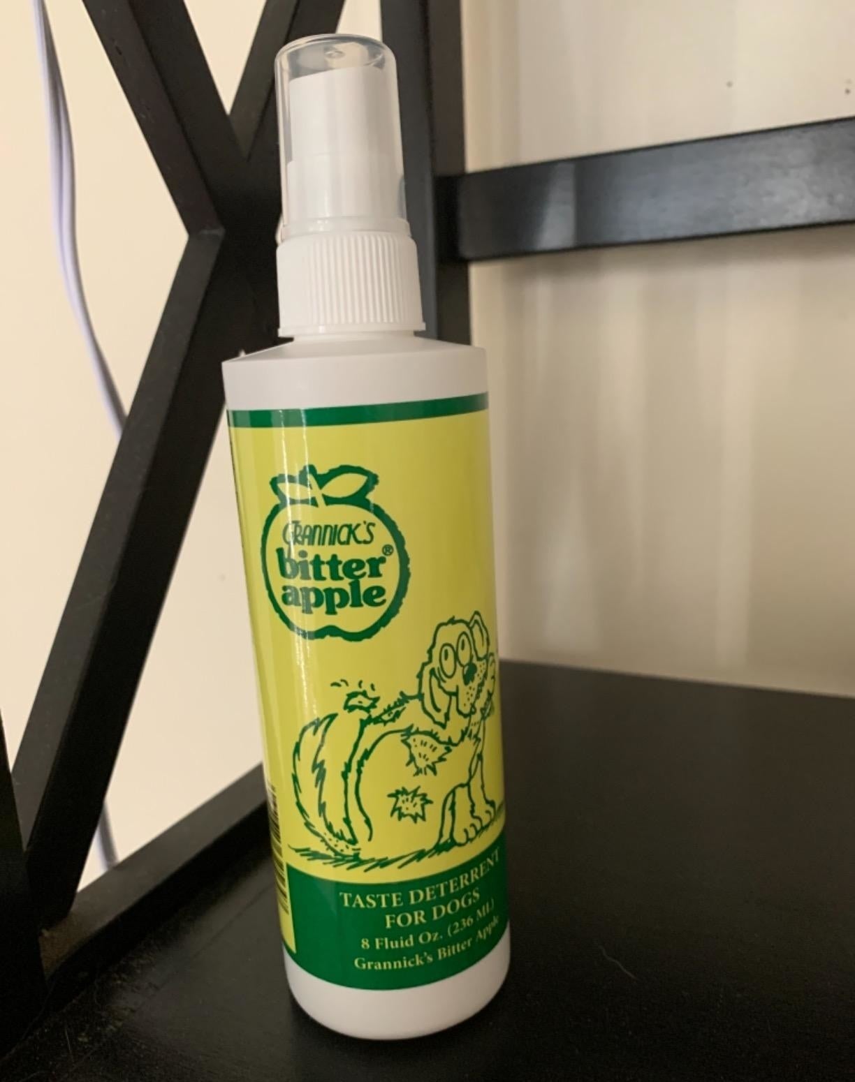 a reviewer photo of the spray bottle