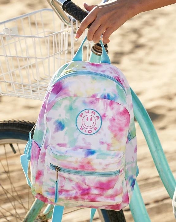 rainbow tie dye mini backpack
