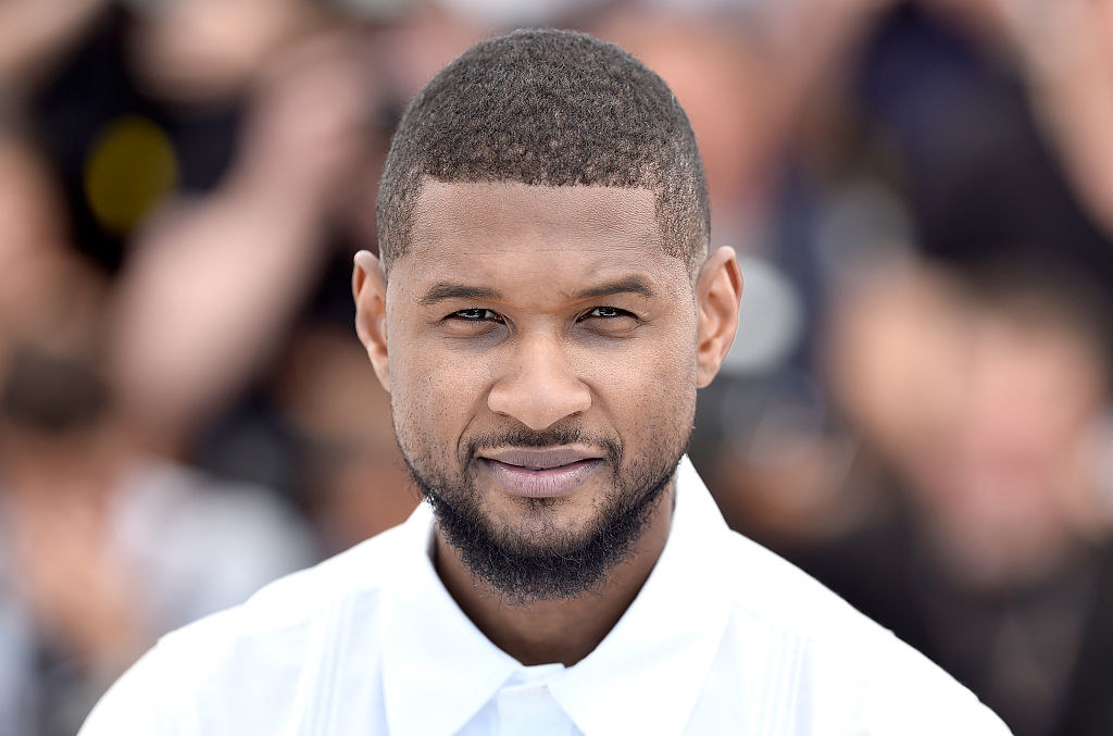 a closeup of Usher