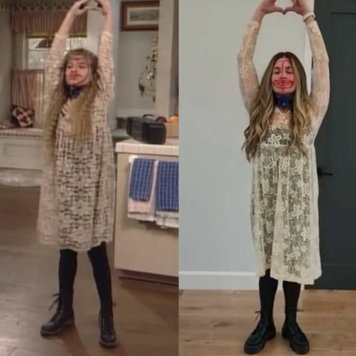 Side-by-side of Danielle Fishel as Topanga in &quot;Boy Meets World&quot;