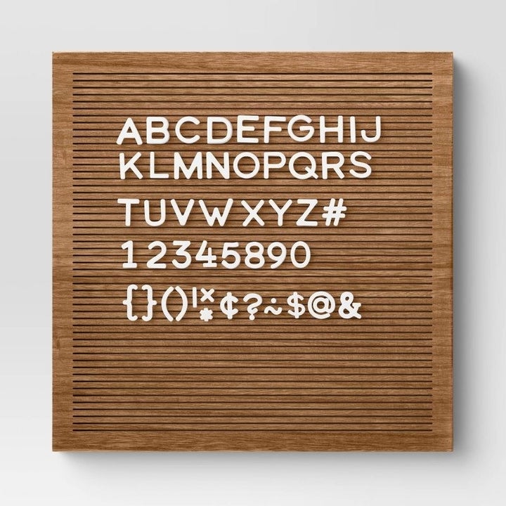 The wooden letterboard