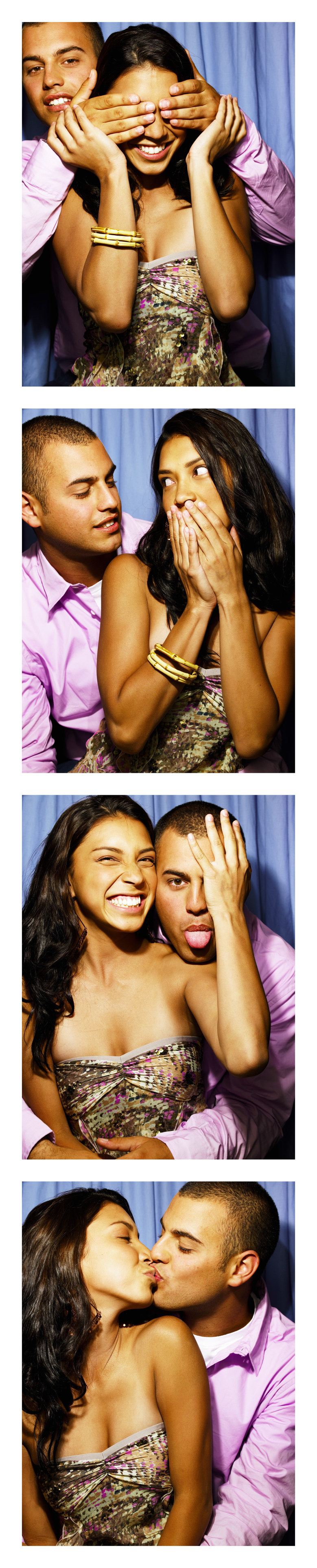 photobooth strip of a couple