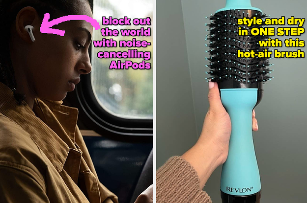 A model wearing the AirPods Pro