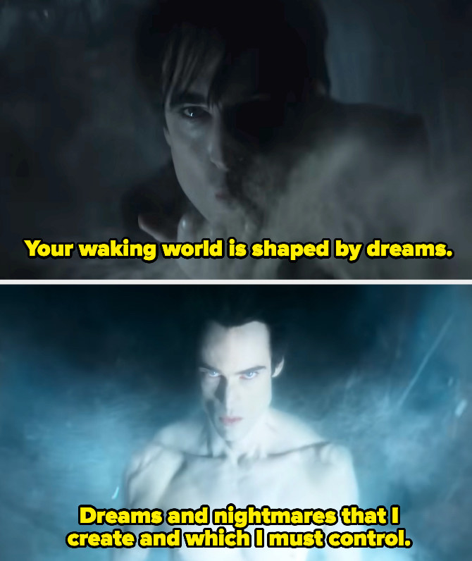 the sandman saying your waking world is shaped by the dreams he controls