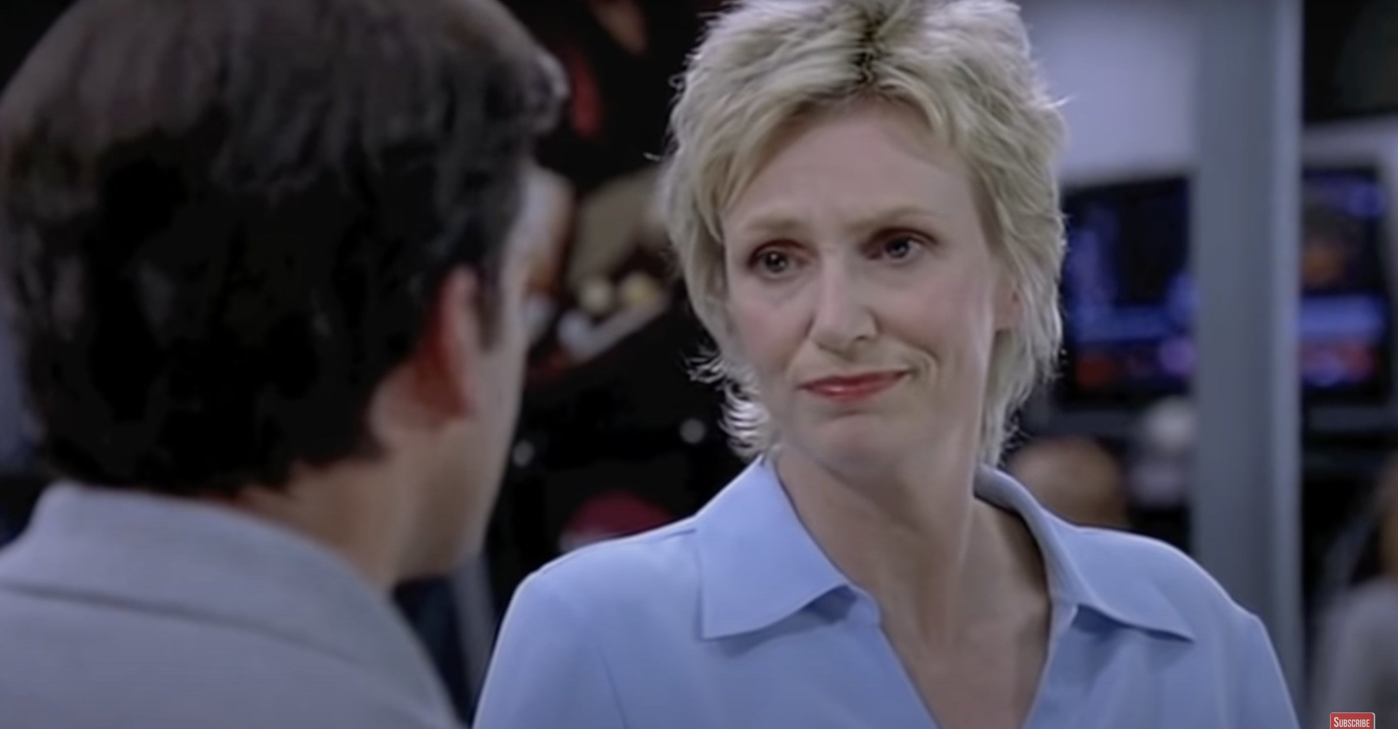 Woman stares disappointingly at a man in &quot;The 40-Year-Old Virgin&quot;