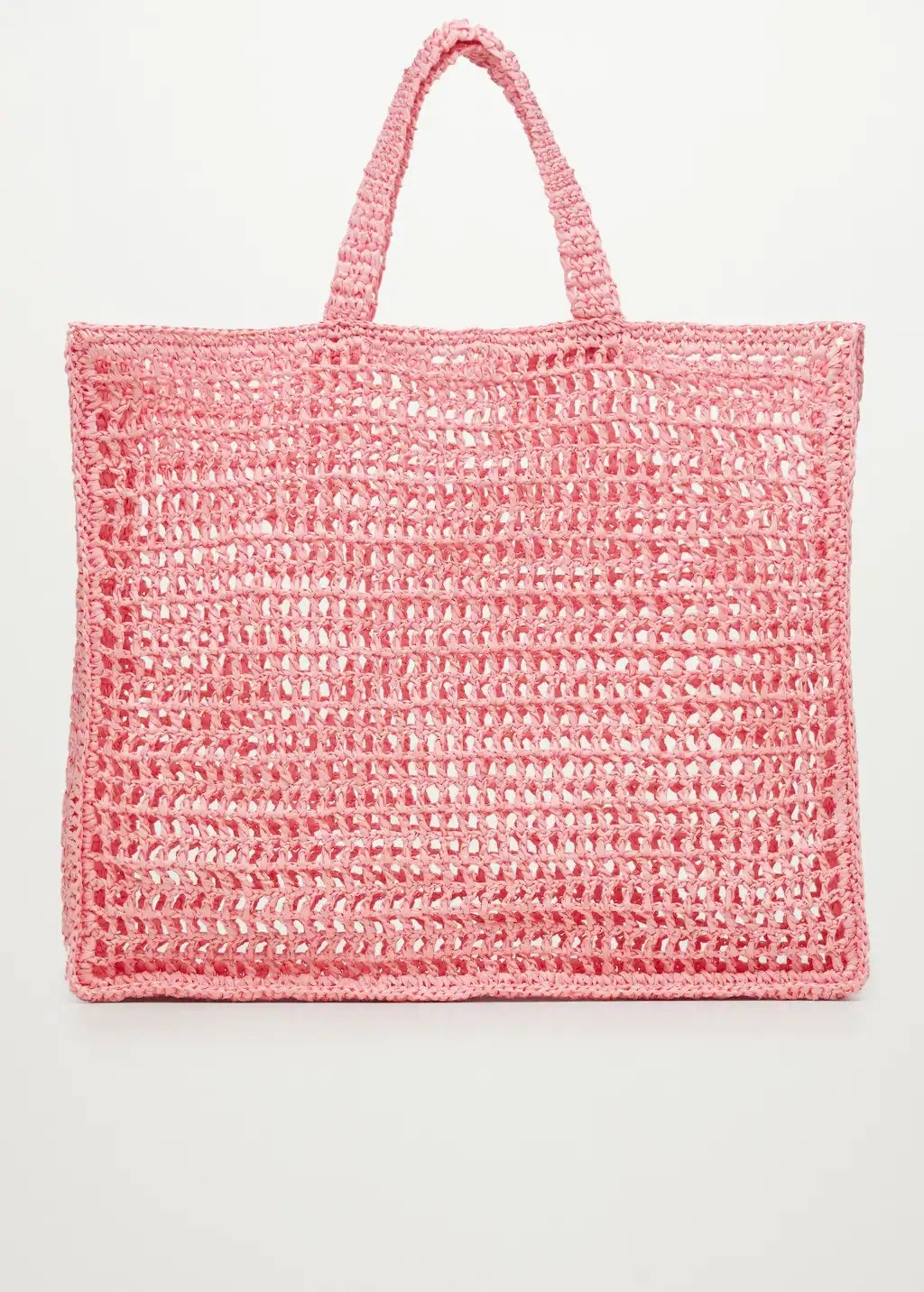 Mango square shaped tote in pink