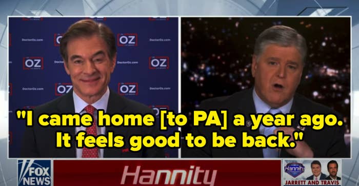 Oz talking to Hannity on Fox News