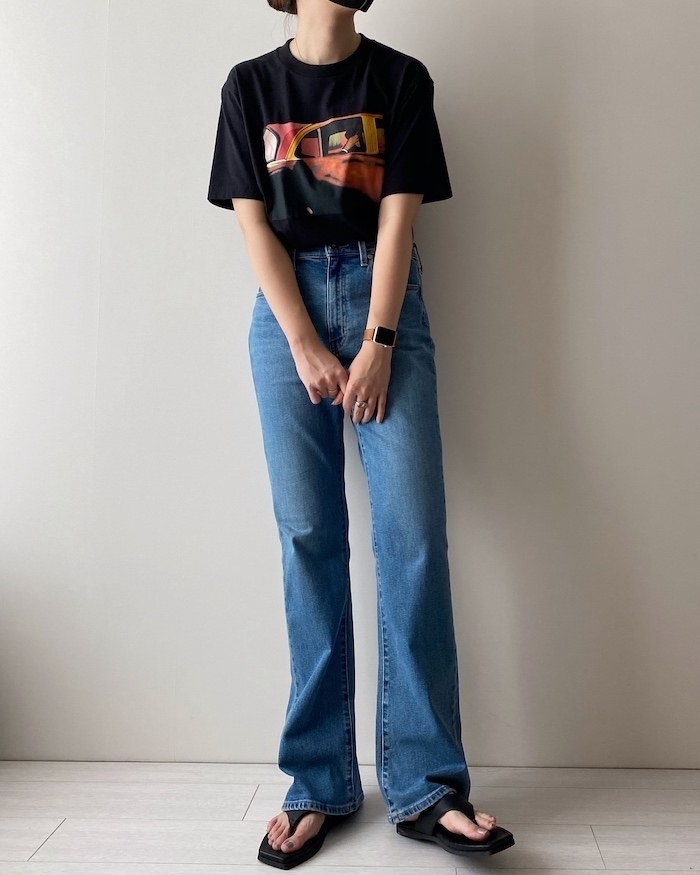 ユニクロのおすすめのTシャツ「ソール・ライター UT グラフィックTシャツ（半袖・レギュラーフィット）」のコーディネート