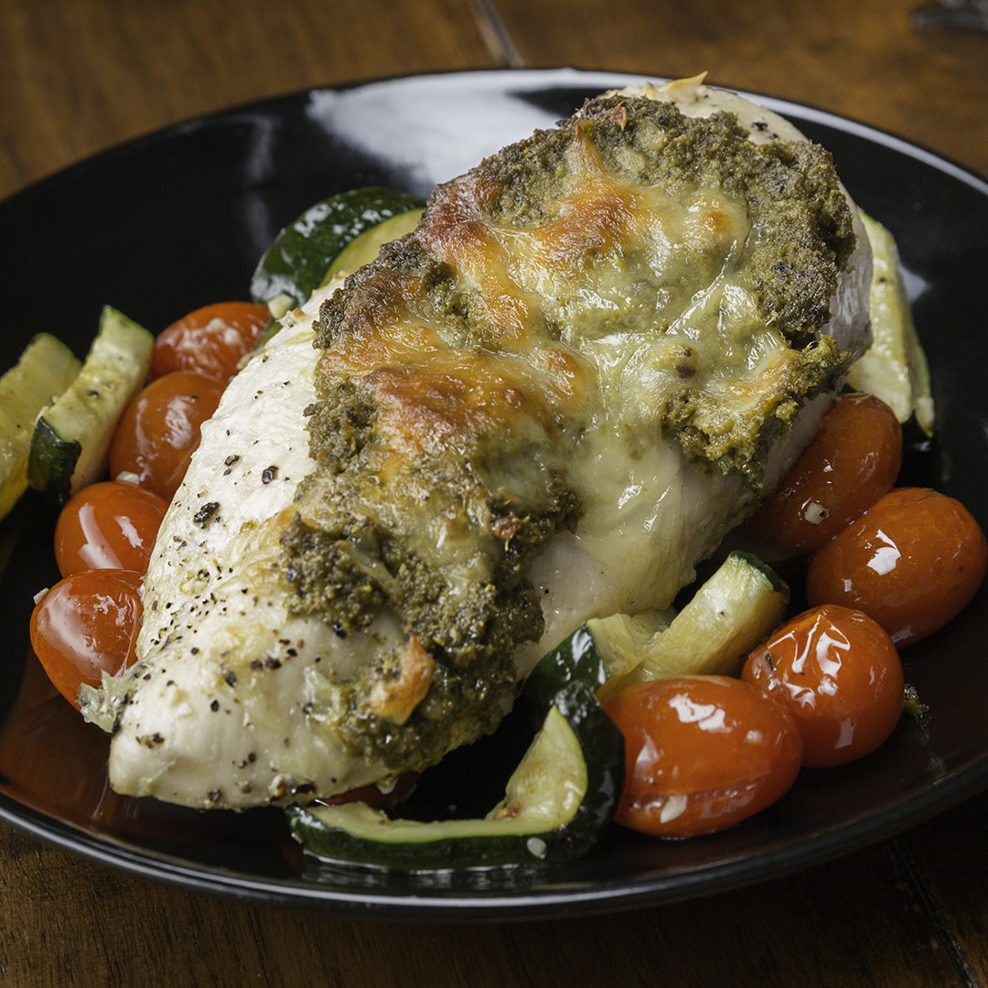 One-Pan Pesto Chicken &amp;amp; Veggies