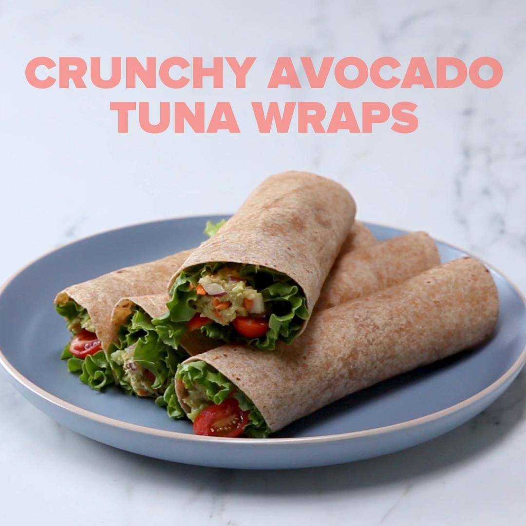 Crunchy Avocado Tuna Wraps