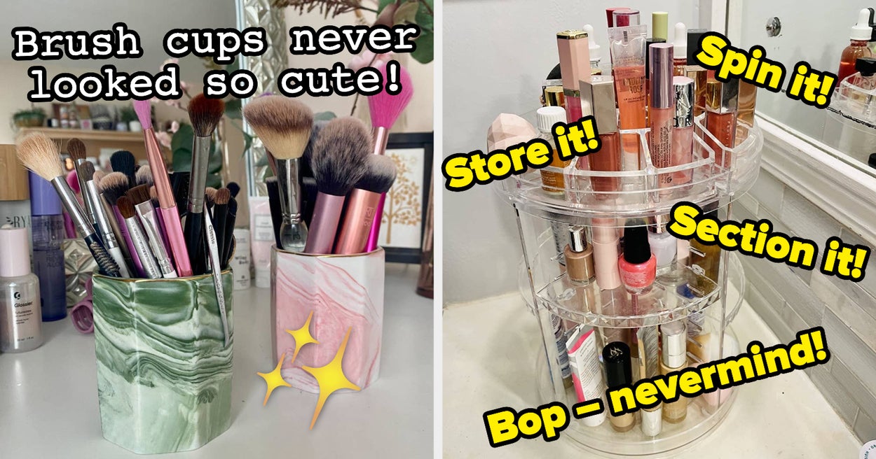 15 Makeup Storage Products When The Organization Level Of Your Vanity Is "Dumpster Fire"