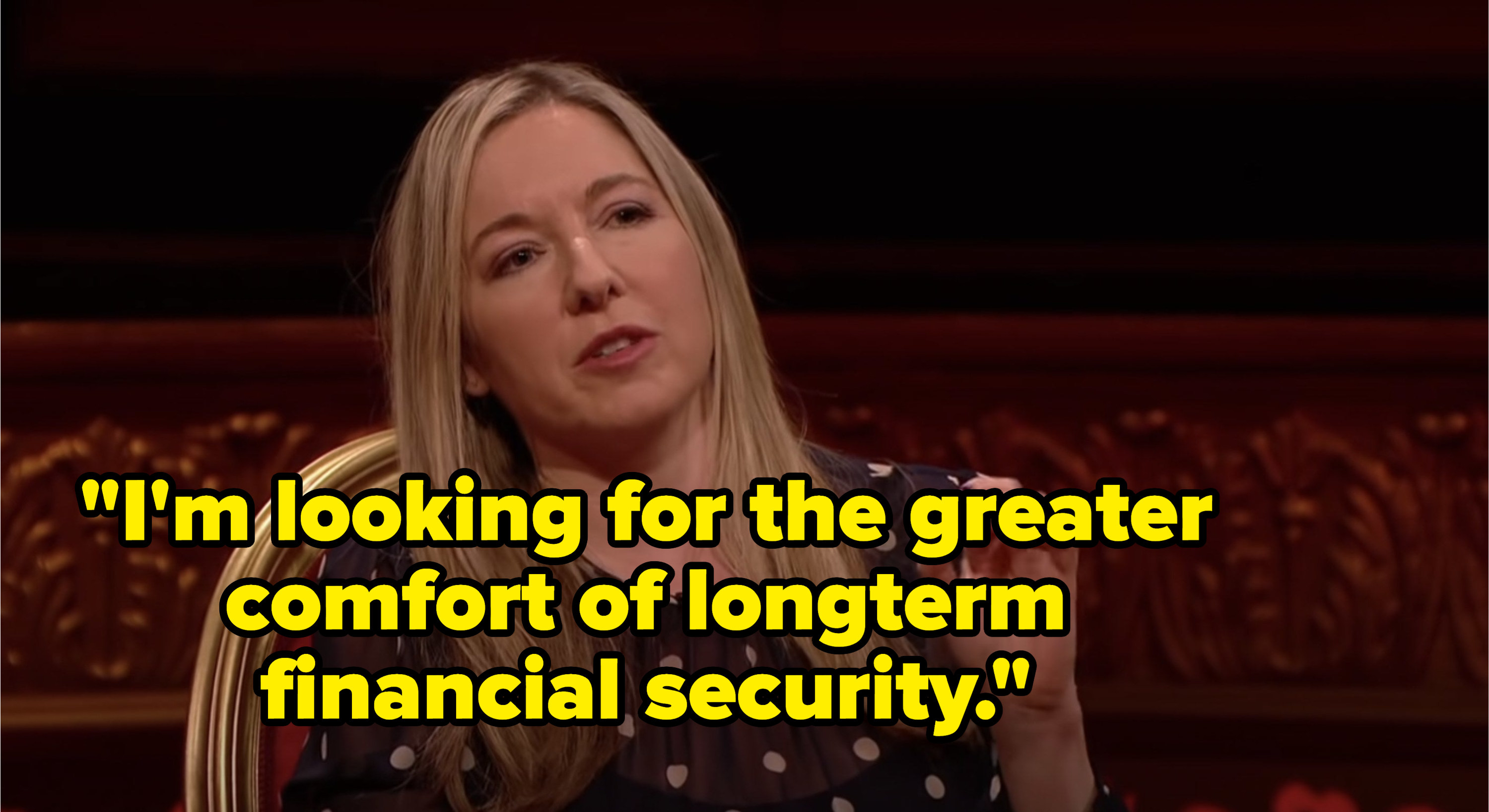 Victoria Coren Mitchell says, Im looking for the greater comfort of longterm financial security