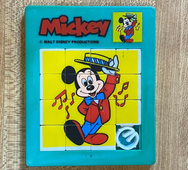 A slider puzzle of Mickey Mouse that has been successfully put together