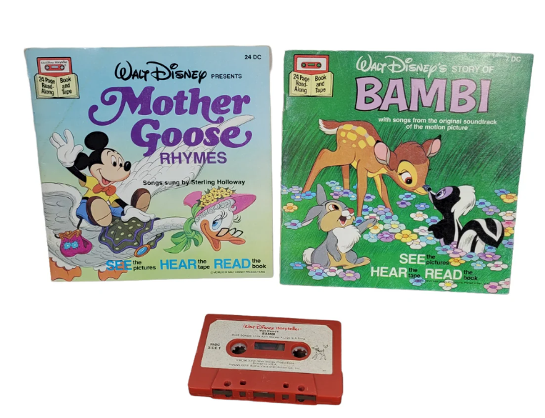 Read-Along storybooks for mother goose rhymes and Bambi