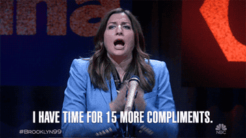 Gina saying &quot;I have time for 15 more compiments&quot;
