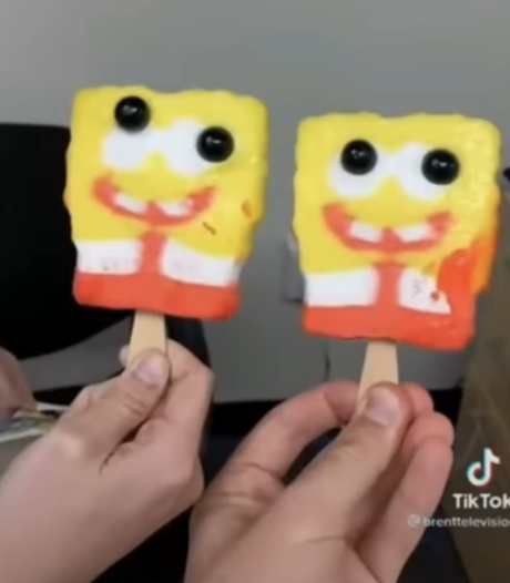 spongebob ice cream with the gum for eyes