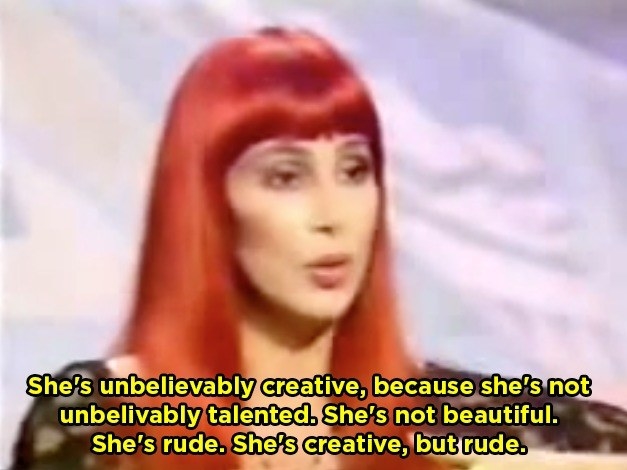 cher saying madonna is creative but rude