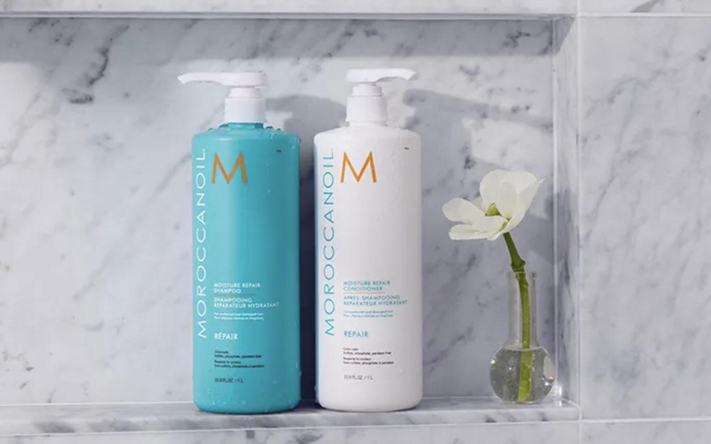 moisture repair shampoo and conditioner liter bottles