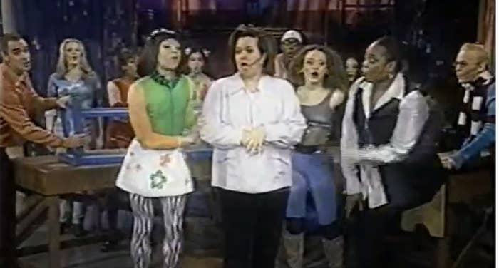 Rosie O&#x27;Donnell and the cast of Broadway&#x27;s &quot;Rent&quot;