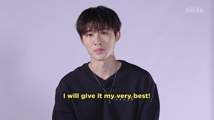 B.I saying, &quot;I will give it my very best!&quot;