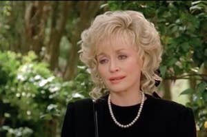 dolly parton at a funeral in steel magnolias movie