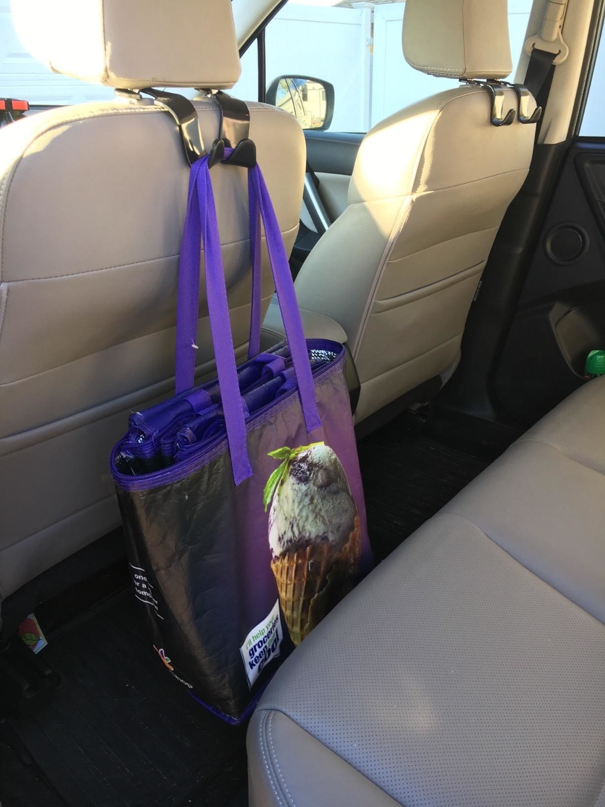 Review photo of the backseat headrest hook hangers