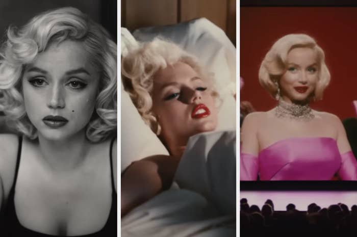 Ana de Armas plays Marilyn Monroe in various scenes from the &quot;Blonde&quot; trailer