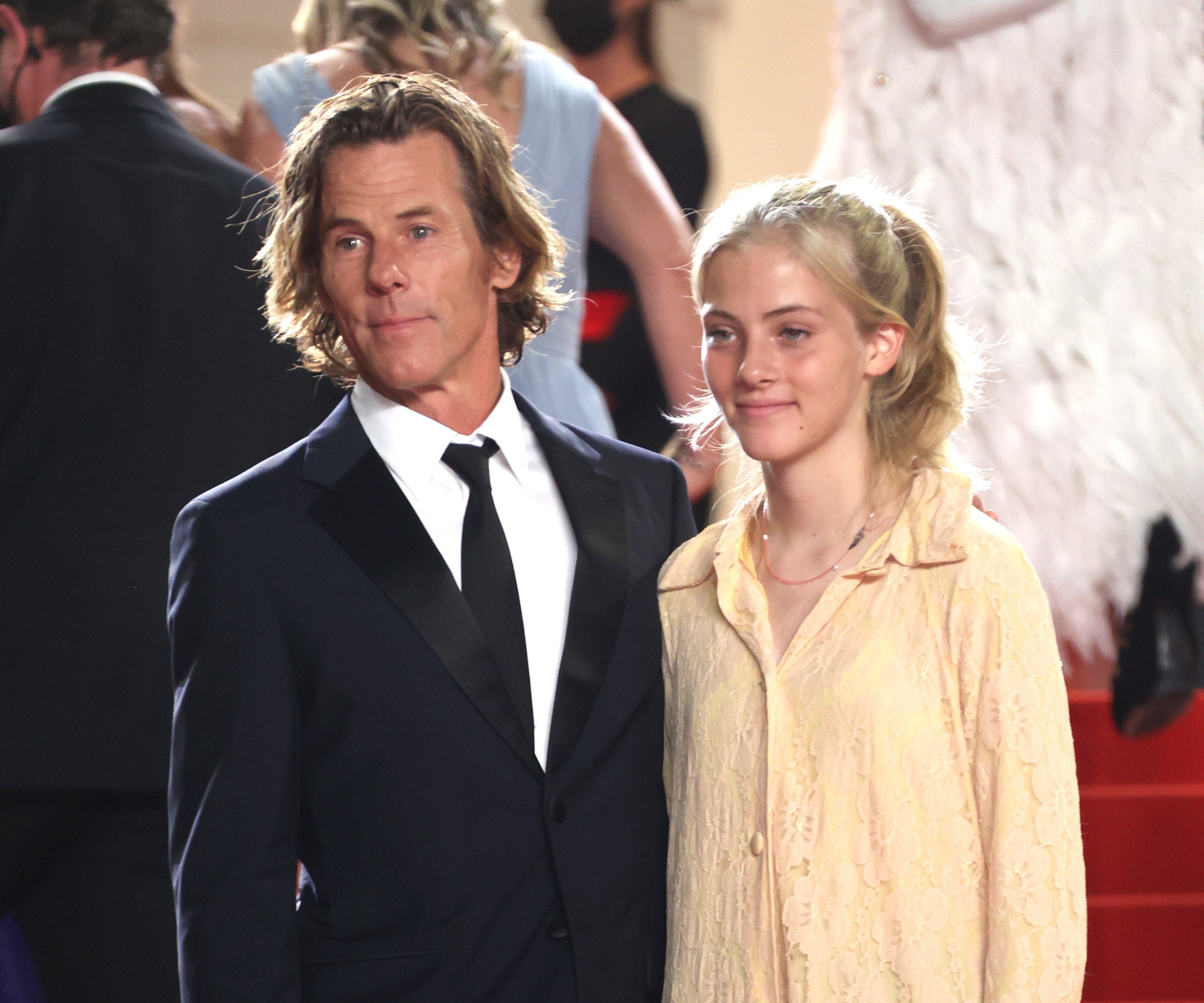 Hazel Moder and Daniel Moder attend the &quot;Flag Day&quot; screening during the 74th annual Cannes Film Festival in 2021