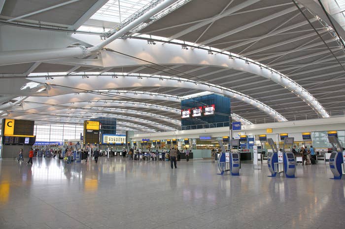 a busy airport