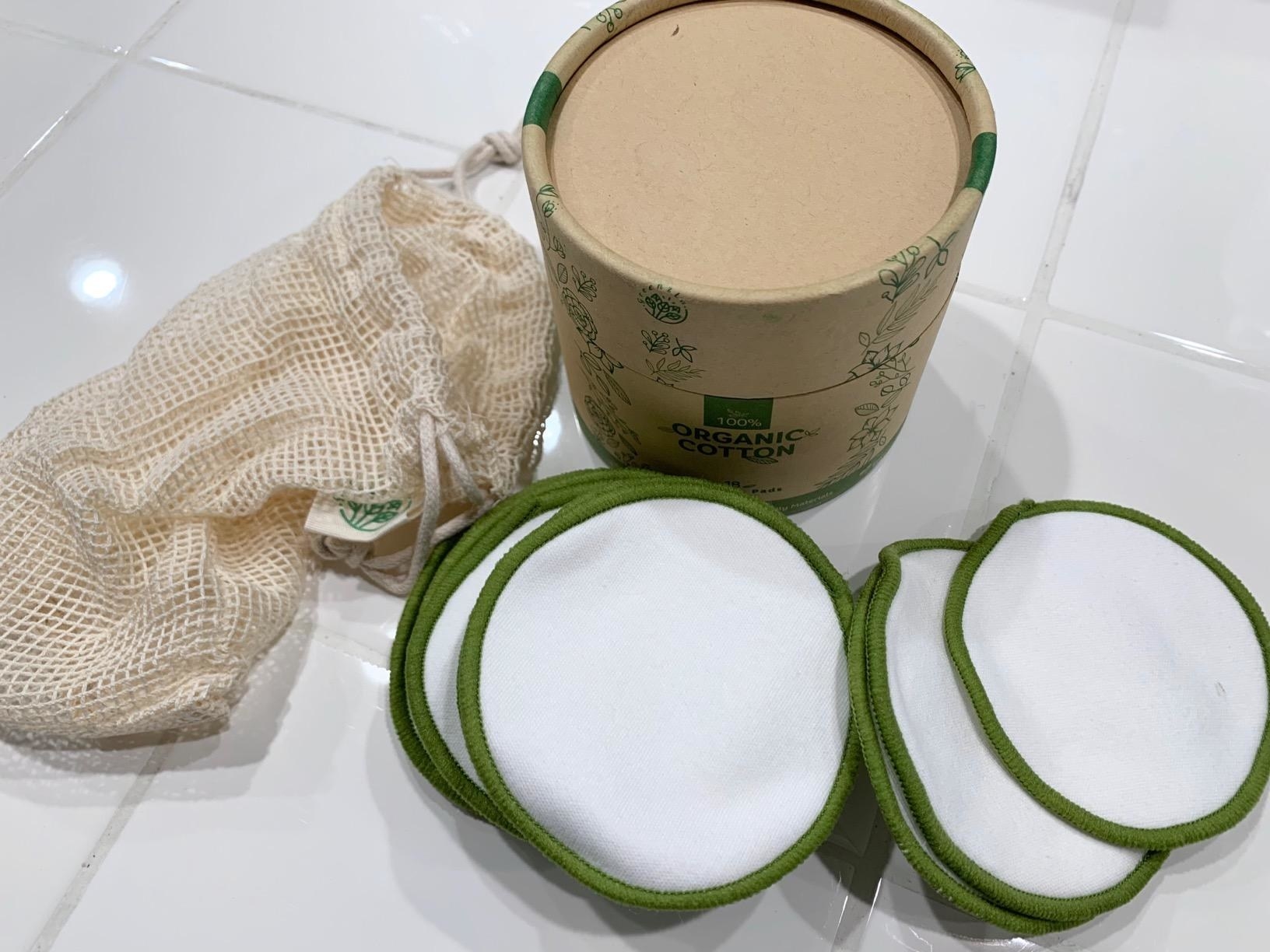 Reviewer image of makeup remover pads and packaging