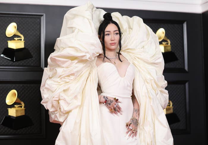 Noah poses on the Grammys red carpet