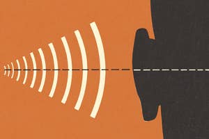 Illustration of a person listening