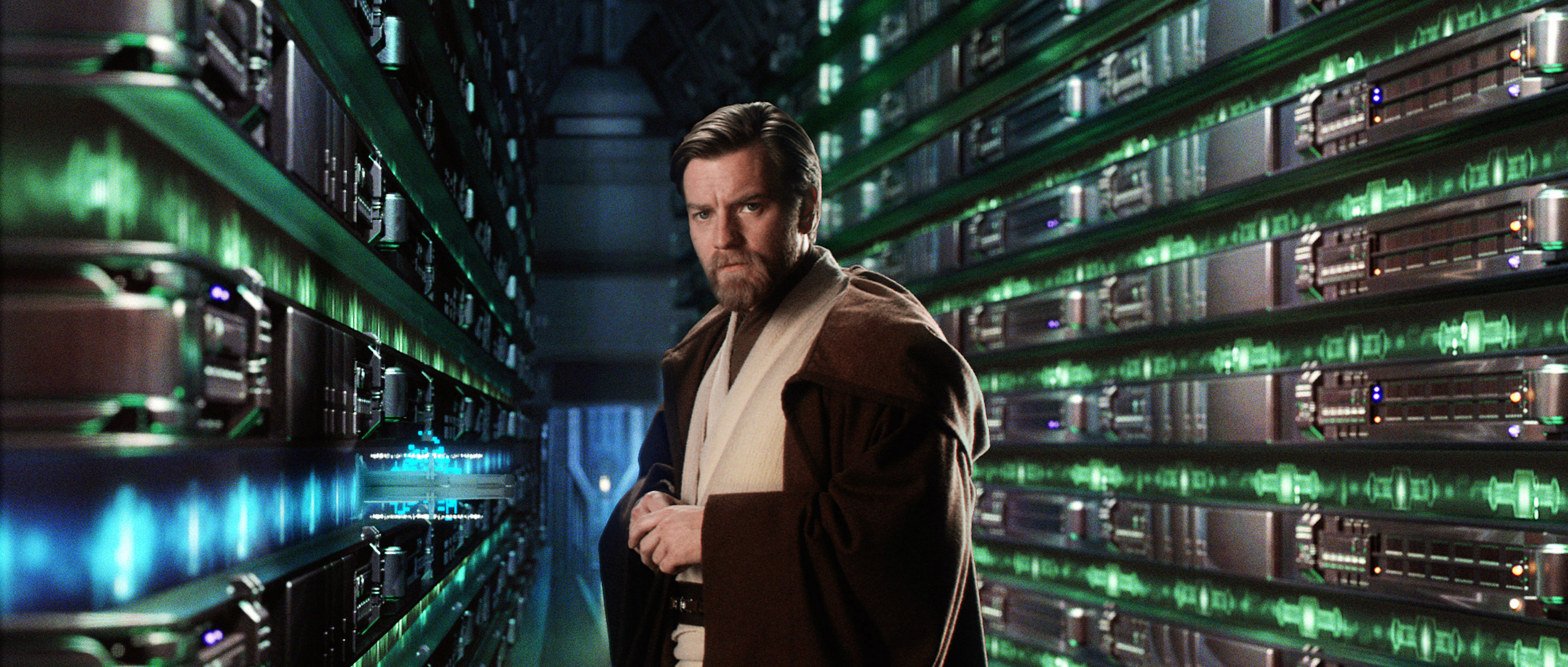 Ewan with a beard as Obi-Wan