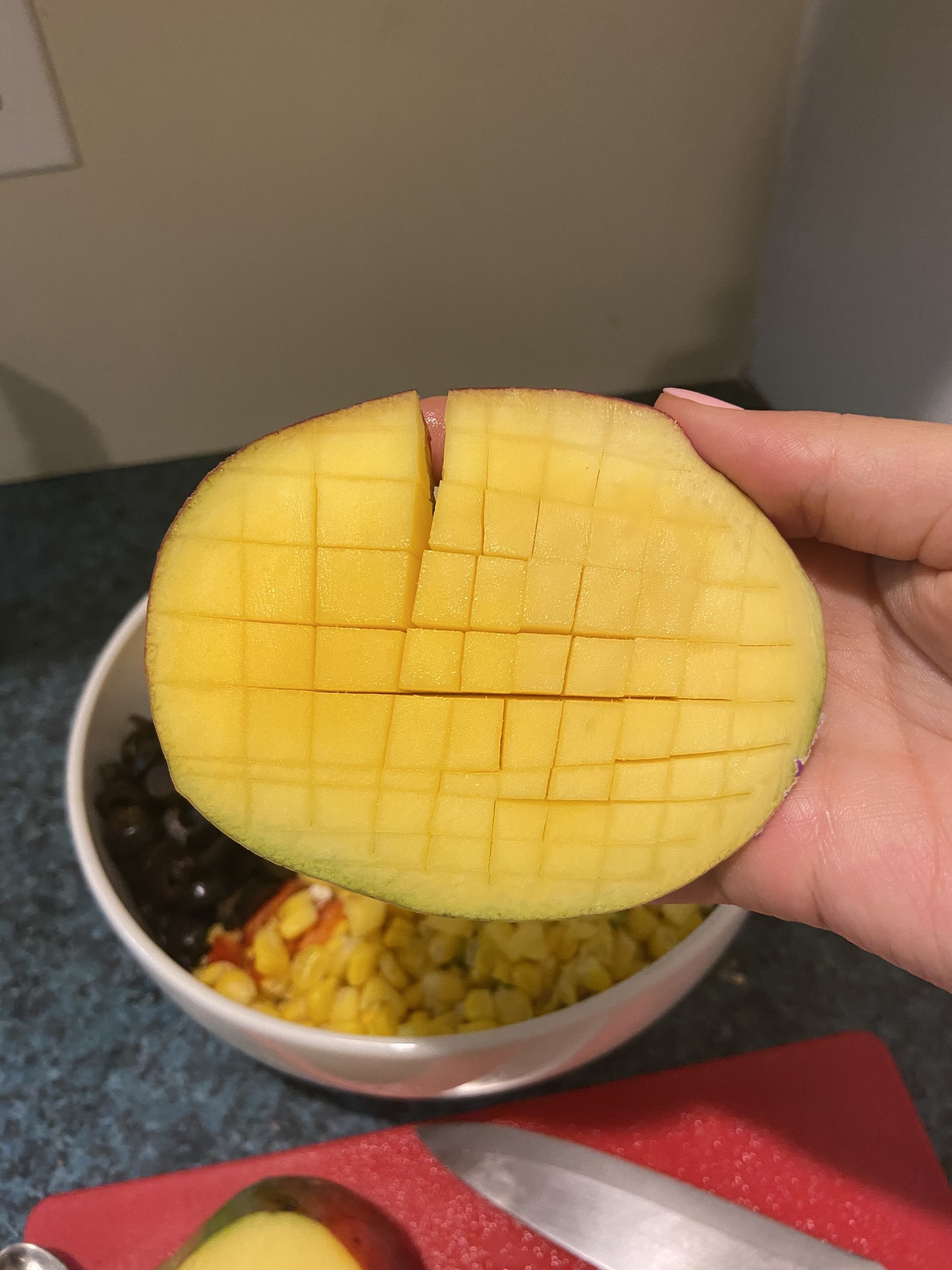 Sliced mango