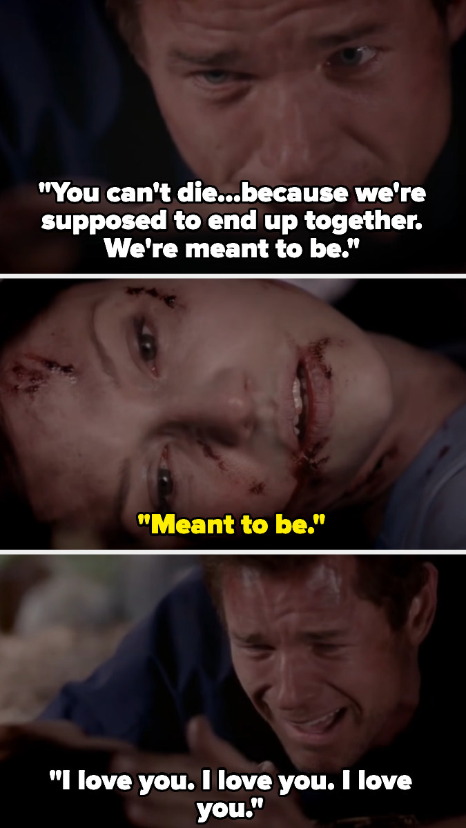 Lexie saying &quot;Meant to be&quot; as she dies.