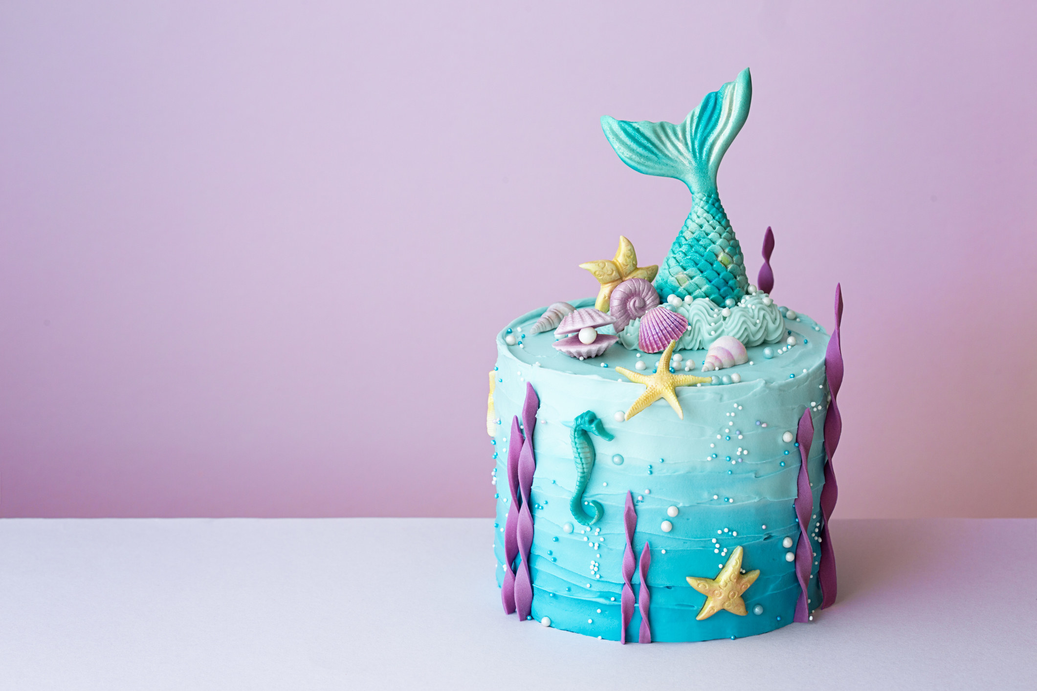 A fancy Mermaid birthday cake