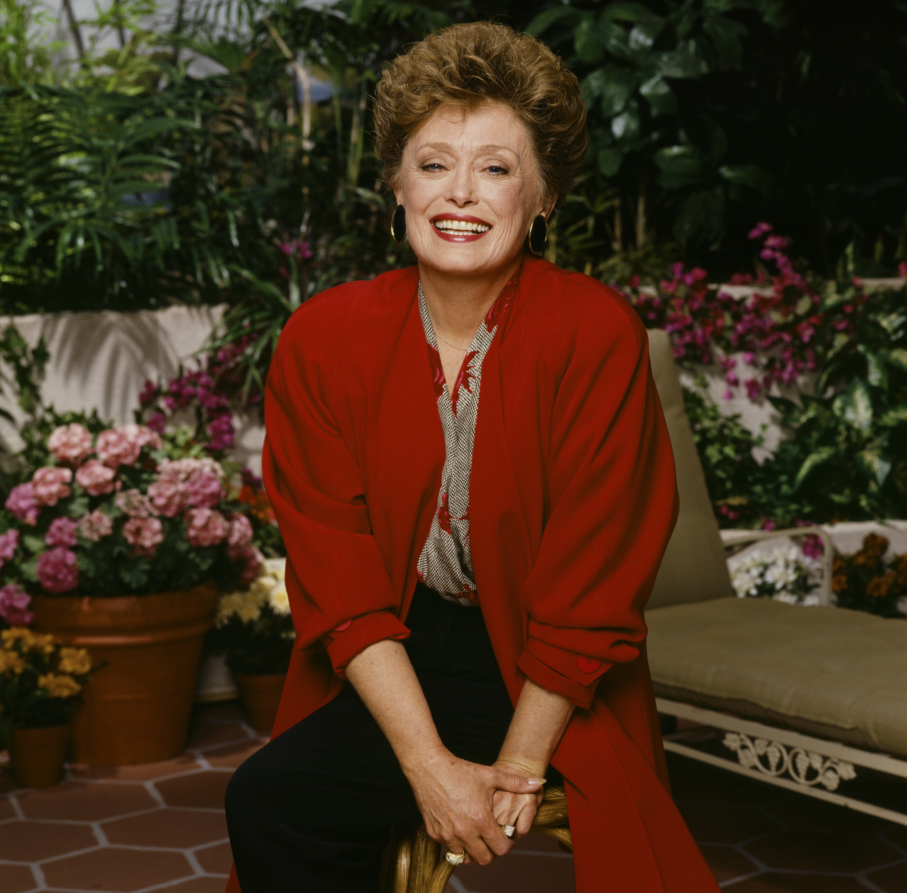 Rue McClanahan poses as Blanche Devereaux on the set of &quot;The Golden Girls&quot;