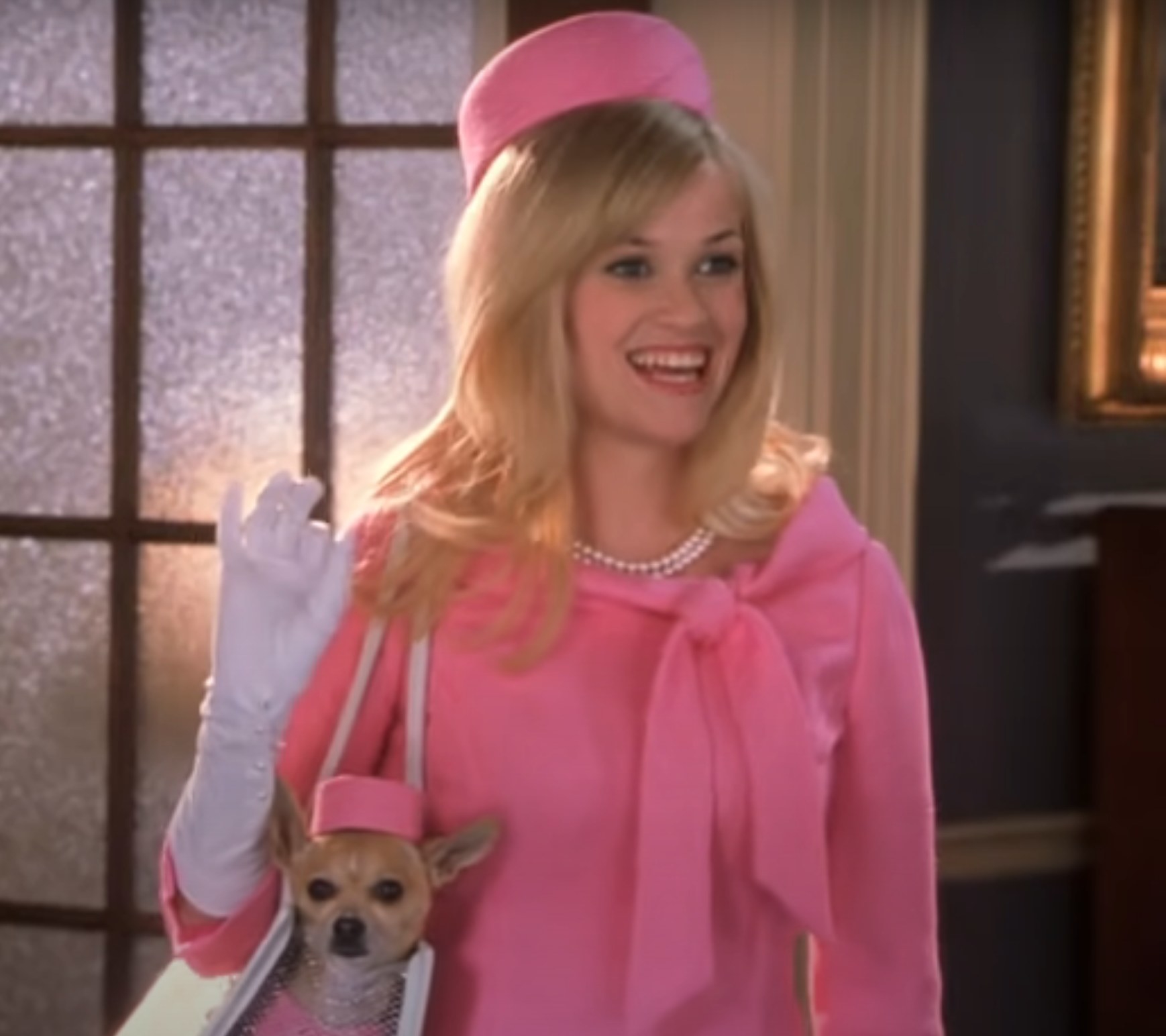 Reese Witherspoon as Elle Woods wears an all-pink outfit in the trailer for &quot;Legally Blonde 2: Red, White, &amp; Blonde&quot;