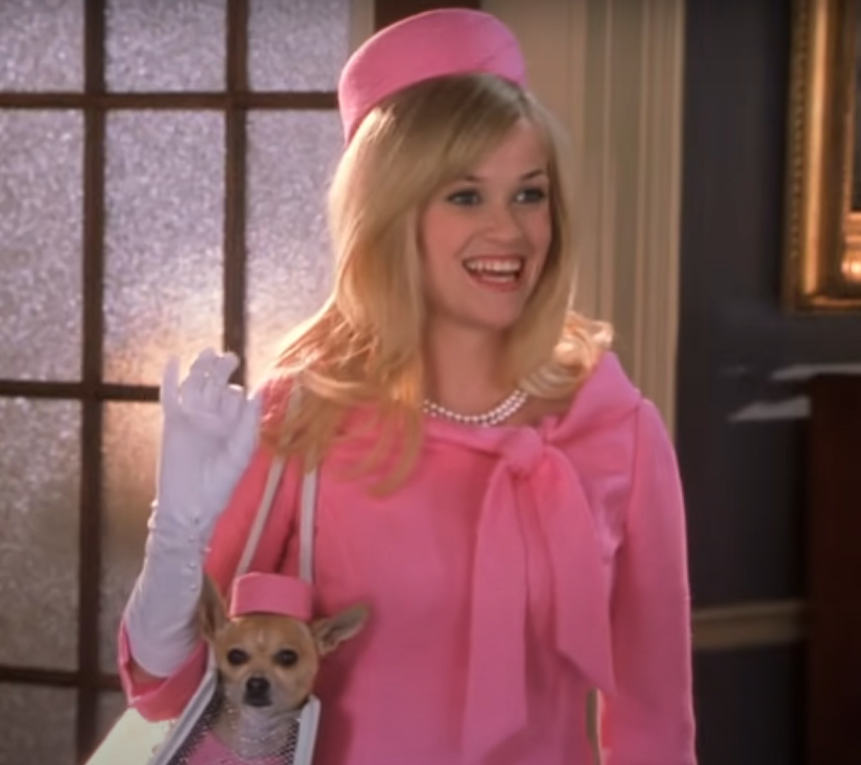 Reese Witherspoon as Elle Woods wears an all-pink outfit in the trailer for &quot;Legally Blonde 2: Red, White, &amp;amp; Blonde&quot;