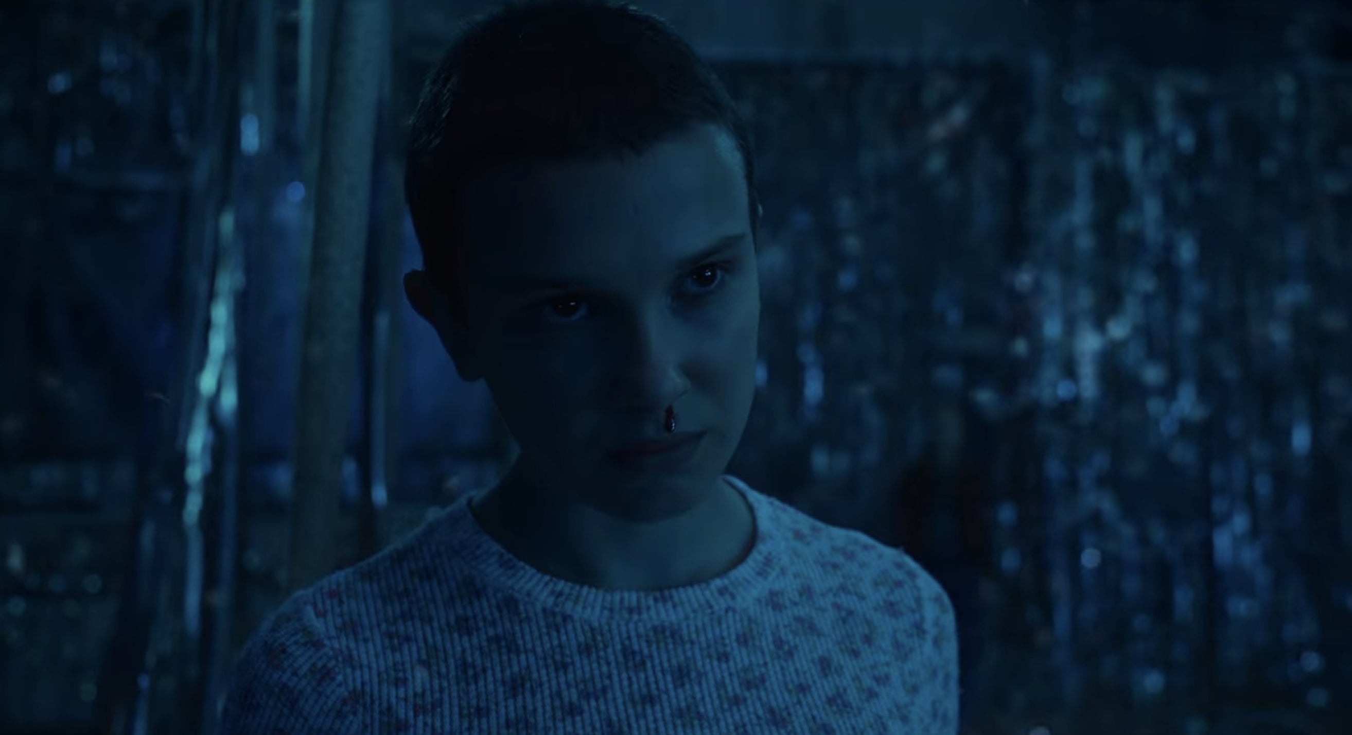 Eleven in an illusory recreation of the Snow Ball in &quot;Stranger Things&quot;