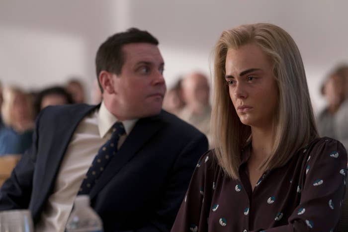 close up of Elle in a courtroom