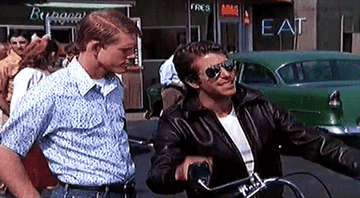 Henry Winkler as Fonzie give a thumps-up to Richie in &quot;Happy Days&quot;