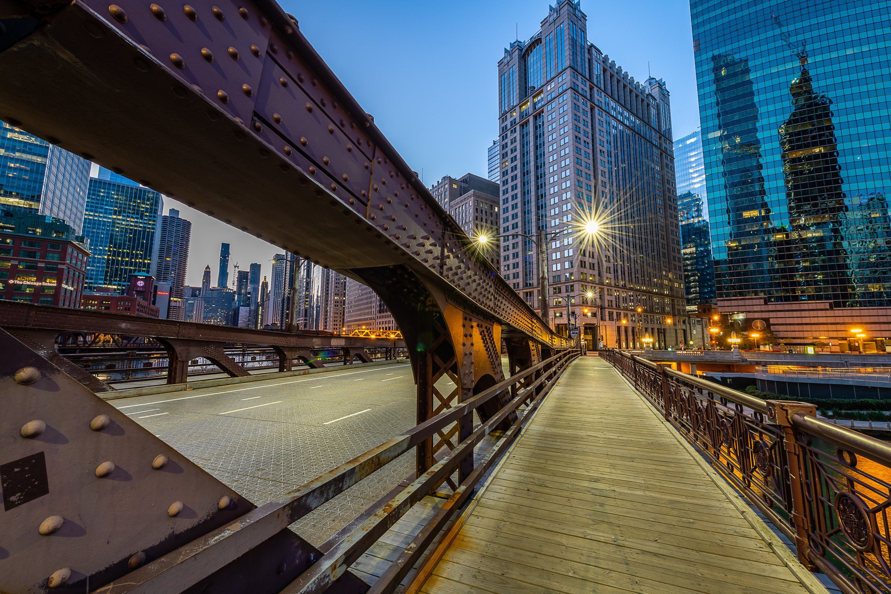 a bridge in the city