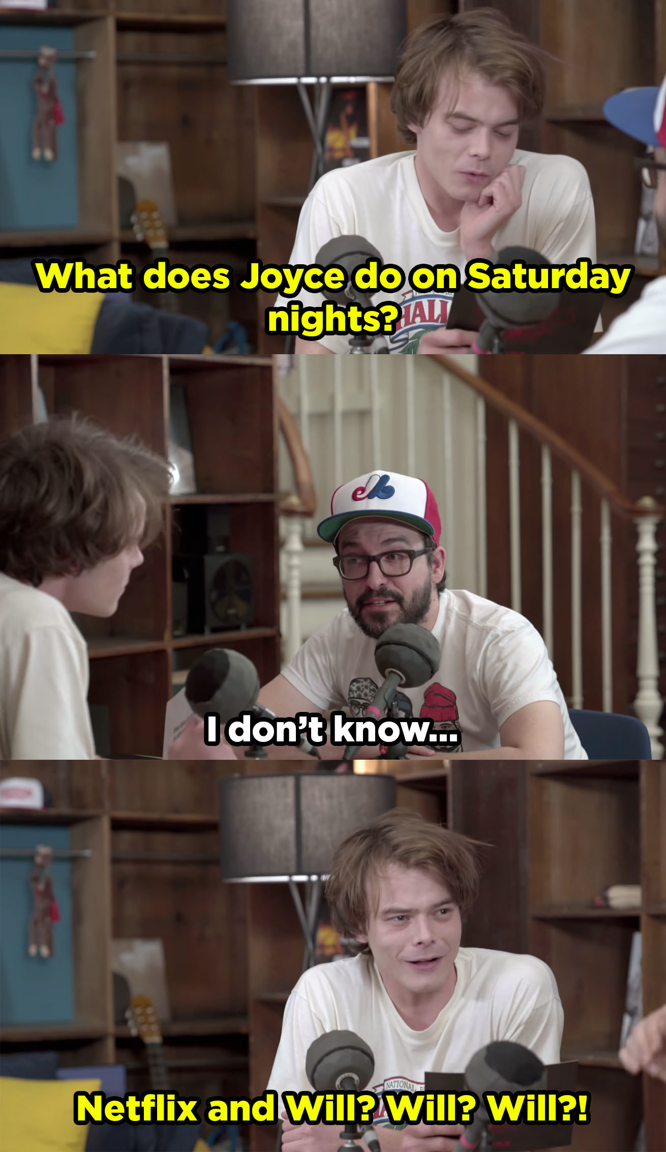 what does joyce do on saturday night? netflix and will?