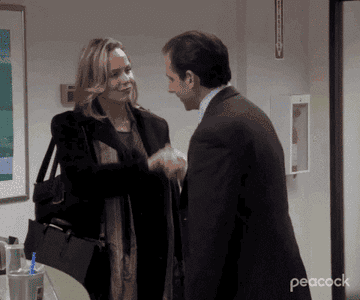 jan pulls her hand away from michael scott trying to kiss it in &quot;the office&quot;